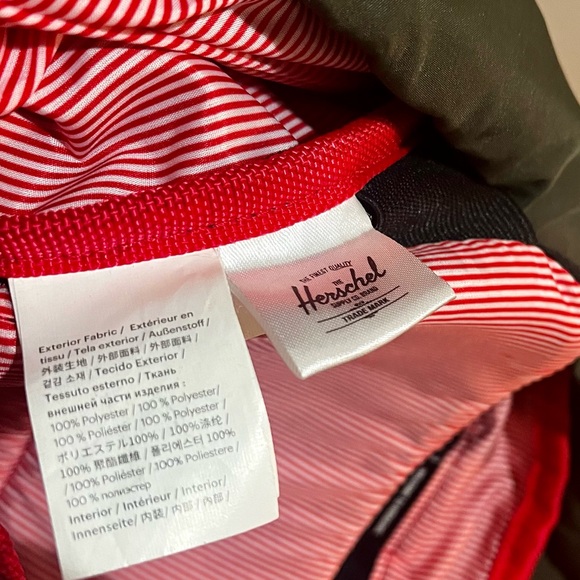 Herschel Supply Company Olive and Pink Salmon Backpack - Picture 12 of 16